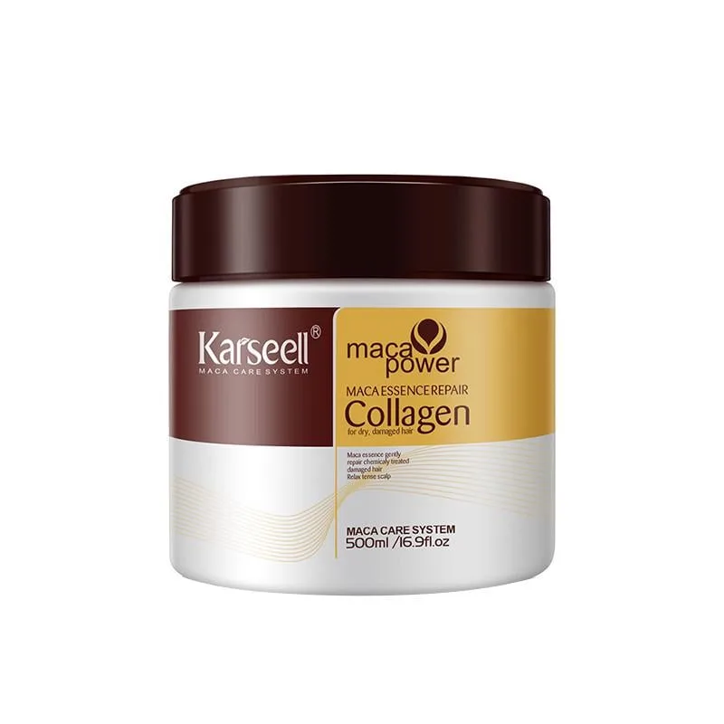 Маска для сухого та пошкодженого волосся Karseell Maca Power Essence Collagen 500 мл (27282075)