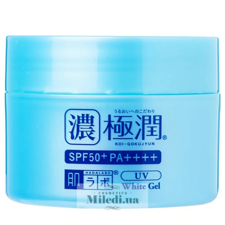 Сонцезахисний гіалуроновий гель для обличчя Hada Labo Koi-Gokujyun UV White Gel SPF50+ PA++++ 90 мл