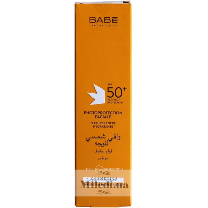 Сонцезахисний крем для обличчя SPF50+ Babe Laboratorios Fotoprotector Facial Sunscreen 50 мл