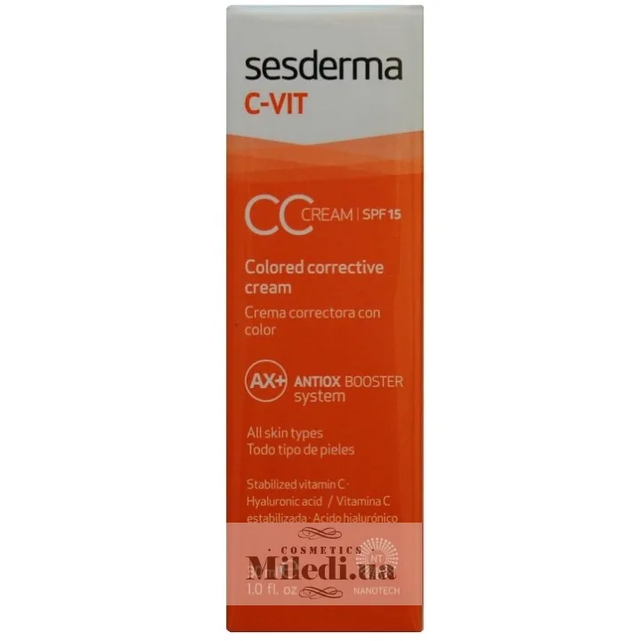 СС Крем коригувальний тон шкіри з вітаміном С Sesderma Laboratories C-Vit CC Cream SPF15 30 мл