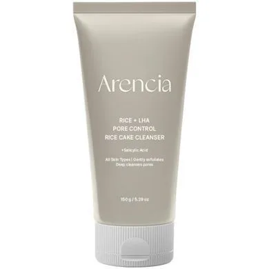 ARENCIA Rice + LHA Pore Control Rice Cake Cleanser – пінка для вмивання з рисом і LHA кислотами 150 мл