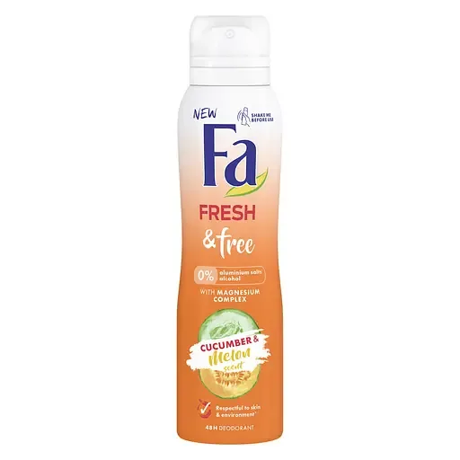 Дезодорант-спрей Fa Fresh & Free Огірок-Диня з Магній-комплексом, 150 мл