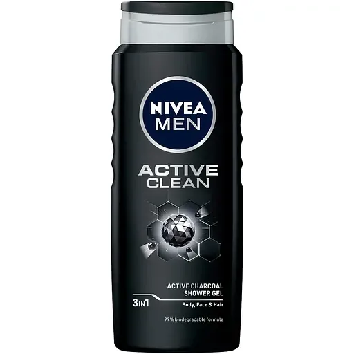 Гель для душу Nivea Men Сила вугілля, 500 мл (84046)