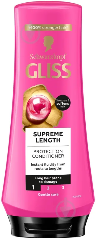 Бальзам Gliss Supreme Length для довгого волосся схильного до пошкоджень та жирних коренів 200 мл