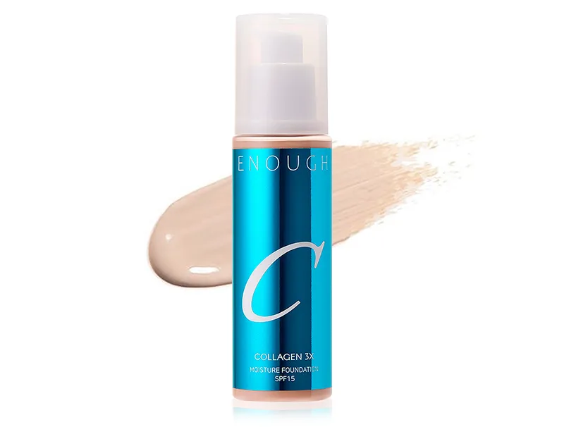 Зволожуючий тональний крем з колагеном - Enough Collagen 3х Moisture Foundation SPF15, N20 Vanilla, 100 мл