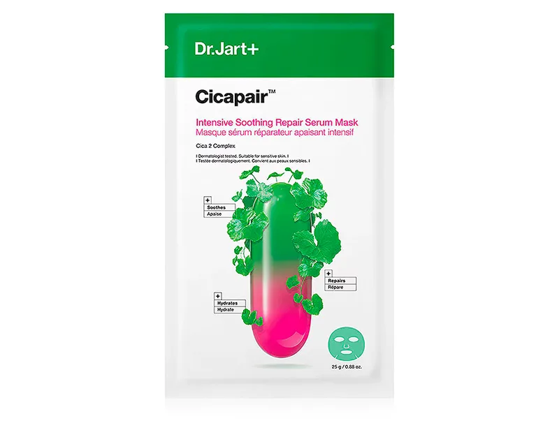 Заспокійлива маска для обличчя з екстрактом центелли Dr. Jart+ Cicapair Intensive Soothing Repair Serum Mask
