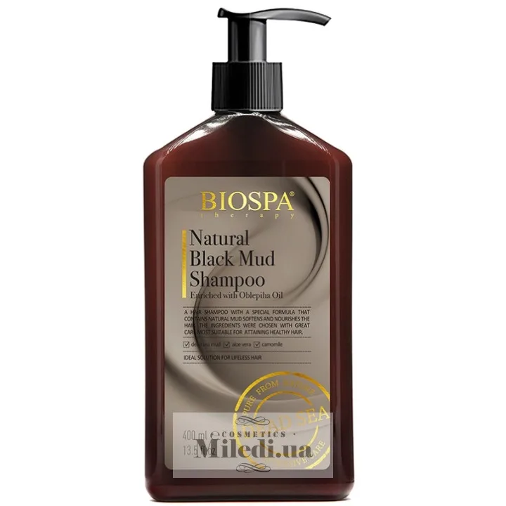 Грязьовий шампунь з маслом обліпихи Sea of Spa Dead Sea Black Mud Shampoo 400 мл