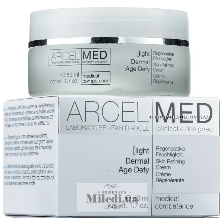 Дермальний антивіковий зволожуючий крем 24г Jean D'Arcel Arcelmed Dermal Age Defy Light 50 мл