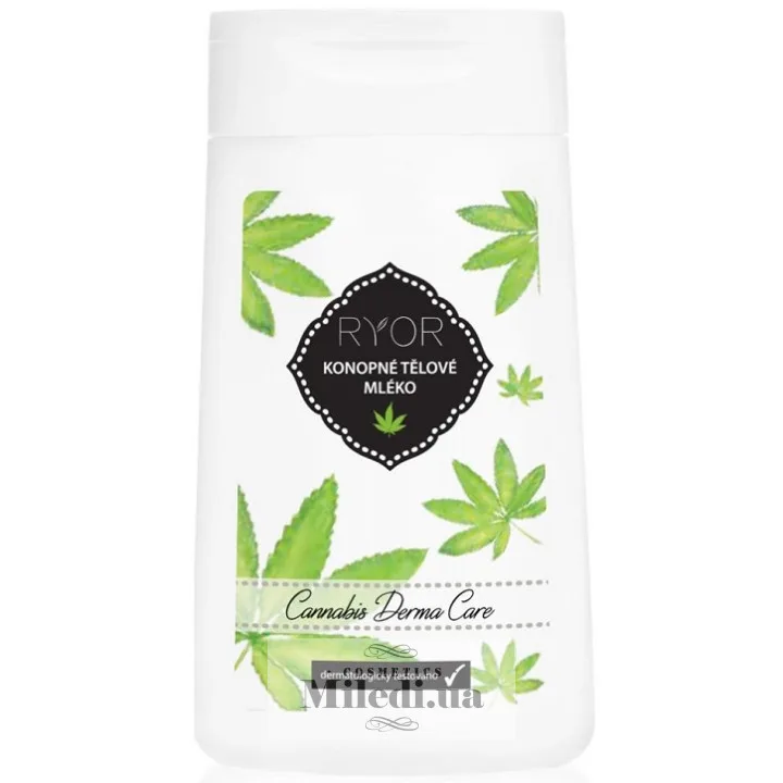Конопляне регенеруюче молочко для тіла Ryor Cannabis Derma Care Hemp Body Lotion 200 мл