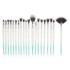 Набір пензлів для макіяжу MAANGE makeup brush set Metal Gradient бірюзовий (20шт)