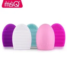 Силіконова щітка для чищення пензликів MSQ Silicone Egg Brush ментолова