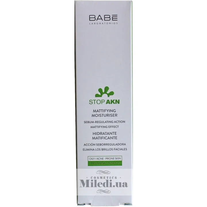 Матирующий увлажняющий крем для жирной кожи Babe Laboratorios Stop AKN Mattifying Moisturiser 50 мл
