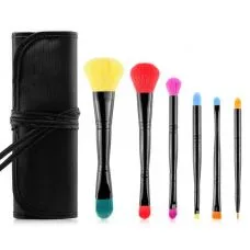 Набір пензлів для макіяжу професійний MSQ Professional makeup brush set MultiColor чорний (6 шт)