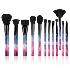 Набір пензлів для макіяжу професійний DOCOLOR Professional makeup brush set Galaxy Stars градієнт (12шт)