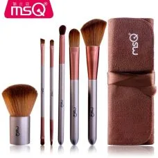 Набір пензлів для макіяжу професійний MSQ Professional makeup brush set Bronz коричневий (6 шт)