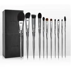 Набір пензлів для макіяжу професійний MSQ Professional makeup brush set Metal чорний (11шт)