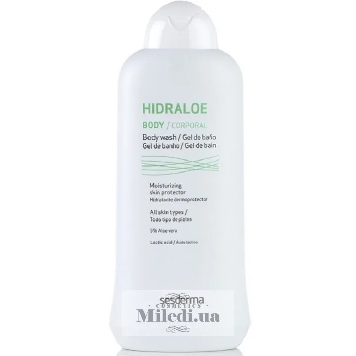 Гель для душа гіпоалергенний Sesderma Laboratories Hidraloe Body Wash 5% Aloe Vera 750 мл