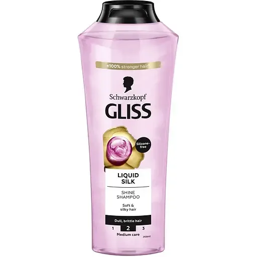 Шампунь Gliss Liquid Silk для блиску ламкого і тьмяного волосся 400 мл
