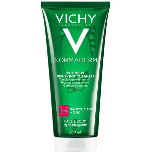Гель для глибокого очищення Vichy Normaderm жирної схильної до недоліків шкіри обличчя та тіла 200 мл