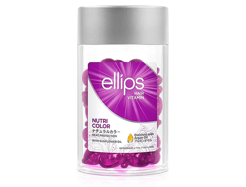 Сироватка для фарбованого волосся «Сяйво кольору» Ellips Hair Vitamin Nutri Color With Sunflower Oil, 50шт по 1мл