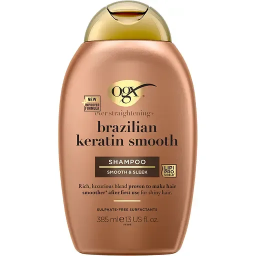 Шампунь OGX Brazilian Keratin Smooth розгладжувальний, для зміцнення волосся 385 мл