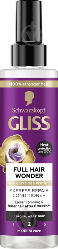 Експрес-кондиціонер для волосся Gliss Full Hair Wonder Відновлюючий 200 мл