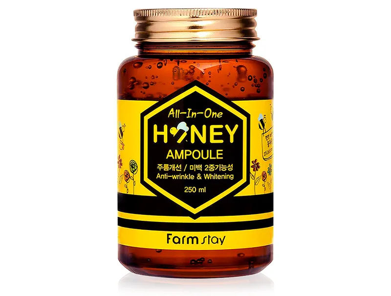 Багатофункціональна сироватка для обличчя з екстрактом меду FarmStay All-In-One Honey Ampoule, 250мл