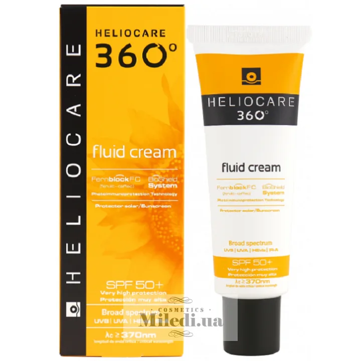 Сонцезахисний крем-флюїд для всіх типів шкіри Cantabria Labs Heliocare 360º Fluid Cream SPF50+ 50 мл