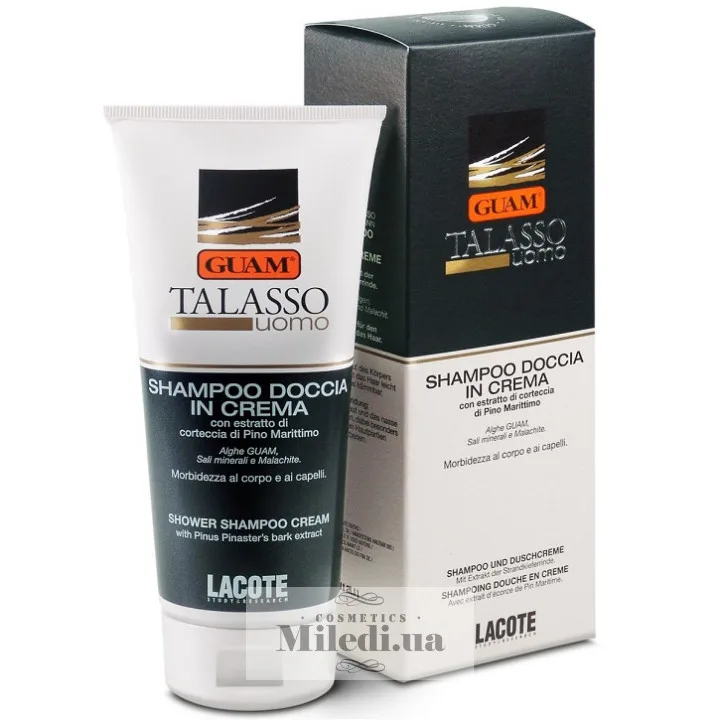 GUAM Talasso Uomo Shampoo Doccia in Crema - Кремоподібна сіль-гель для волосся і тіла