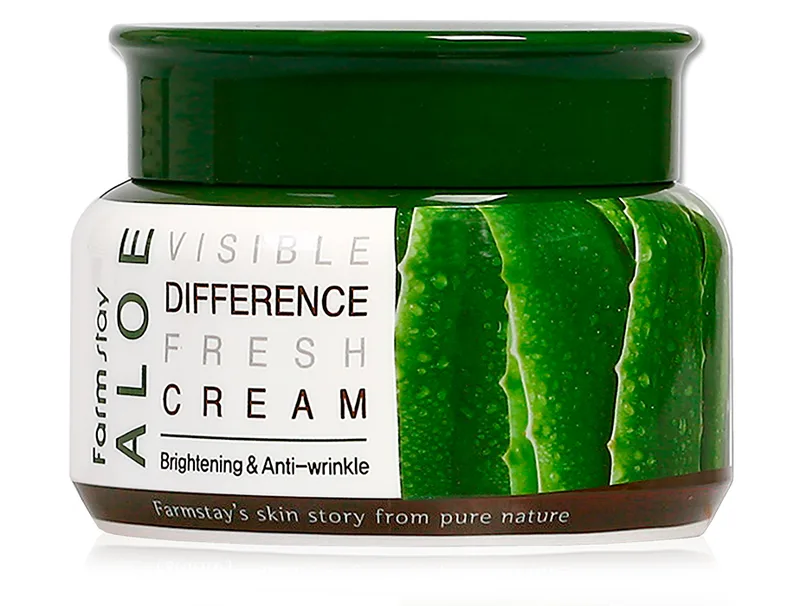 Заспокійливий крем для обличчя з екстрактом алое вера FarmStay Visible Difference Fresh Cream Aloe, 100мл