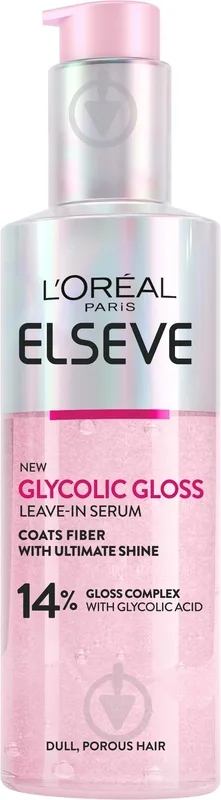 Незмивна сироватка для надання блиску та пом'якшення волосся L’Oreal Paris Elseve Glycolic Gloss