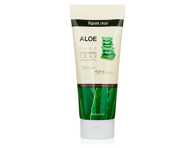 Пінка для вмивання FarmStay Aloe Pure Cleansing Foam з екстрактом алое 180 мл