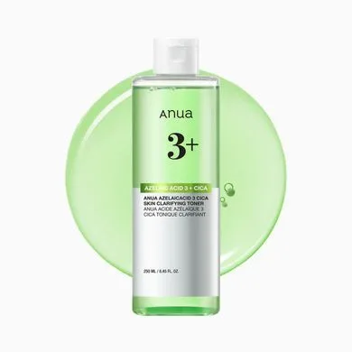 ANUA Azelaic Acid 3 Cica Skin Clarifying Toner – тонер з азелаїновою кислотою і центеллою 250 мл