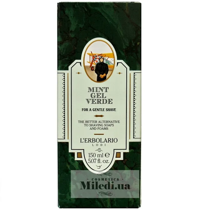 М'ятний гель для гоління Свіжість L'Erbolario Gelatina alla Menta 150 мл