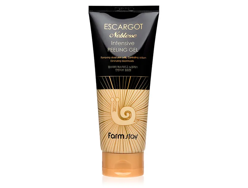 Пілінг-гель для обличчя з муцином королівського равлика FarmStay Escargot Noblesse lntensive Peeling Gel, 180мл