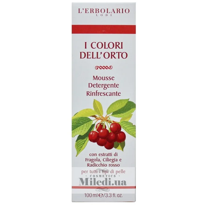 Очищаючий мус Кольори саду L`Erbolario Mousse Detergente Rinfrescante I Colori dell'Orto 100 мл