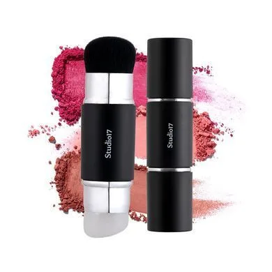 STUDIO 17 Dual silicon blush brush – двосторонній пензлик для румян з ворсом та силіконом