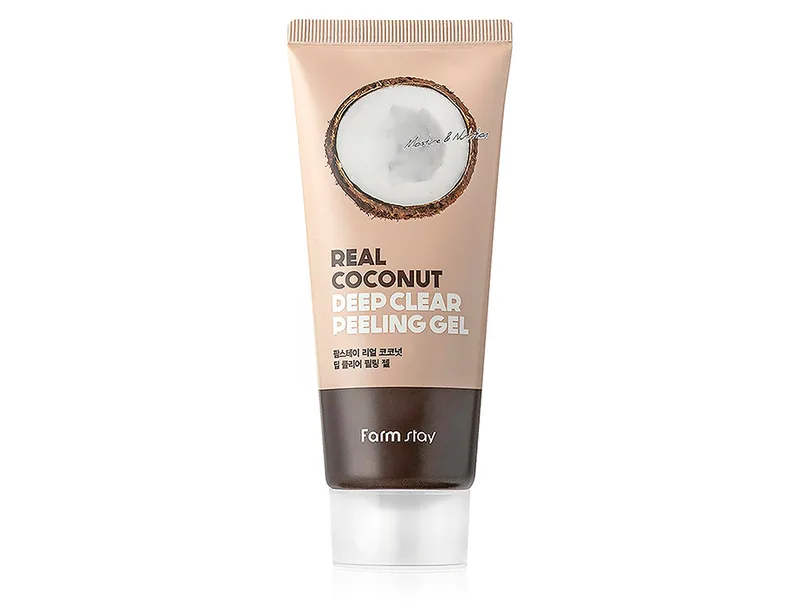 Пілінг-гель для обличчя з екстрактом кокосу FarmStay Real Coconut Deep Clear Peeling Gel, 100мл