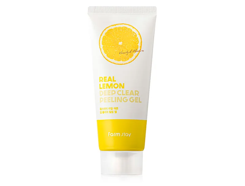 Пілінг-гель для обличчя з екстрактом лимону FarmStay Real Lemon Deep Clear Peeling Gel, 100мл