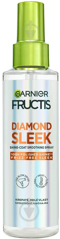 Спрей Garnier Fructis для пухнастого та сухого волосся для розгладження та надання блиску Diamond sleek