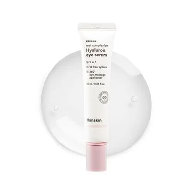 Hanskin Real Complexion Hyaluron Eye Serum – зволожуюча сироватка під очі з масажером-аплікатором 25 мл