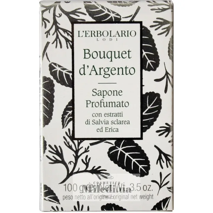 Парфумоване натуральне мило Срібний букет L`Erbolario Sapone Profumato Bouquet d'Argento 100 г
