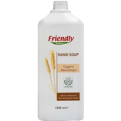 Рідке органічне мило Friendly Organic з рисовим екстрактом 1000 мл