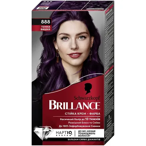 Фарба для волосся Brillance 888 темна вишня 143.7 мл (2025004)