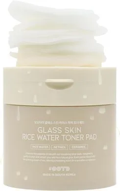 OOTD BEAUTY Glass Skin Rice Water Toner Pad – тонер-пади для сяяння шкіри з рисовою водою 70 шт.