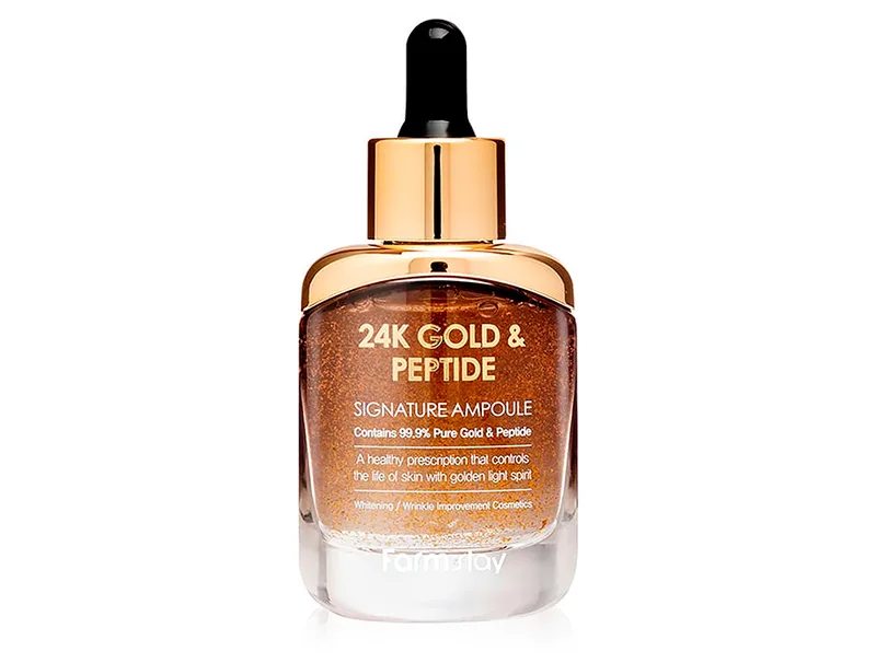 Концентрована сироватка для вікової шкіри FarmStay 24K Gold & Peptide Signature Ampoule, 35мл