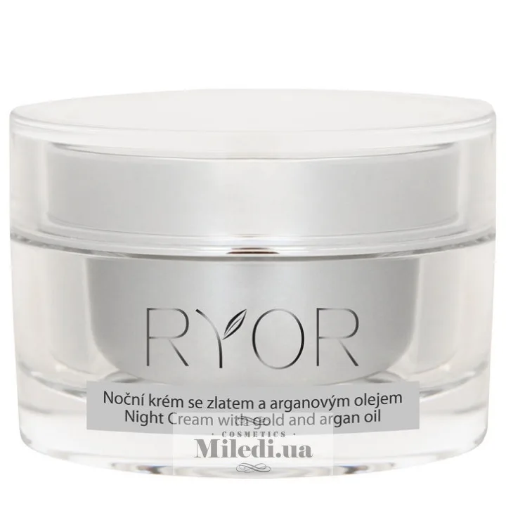 Поживний нічний крем з золотом та аргановим маслом Ryor Night Cream with Gold & Argan Oil 50 мл