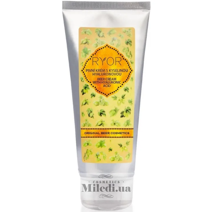 Пивний крем для обличчя з гіалуроновою кислотою Ryor Beer Face Cream Hyaluronic Acid 100 мл