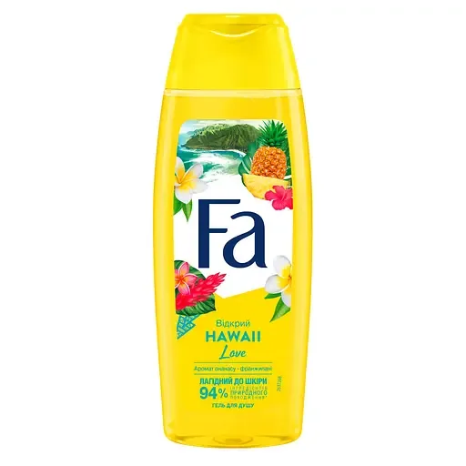 Гель для душу Fa Ритми островів Hawaii Love аромат ананаса і квітів франжипані, 250 мл