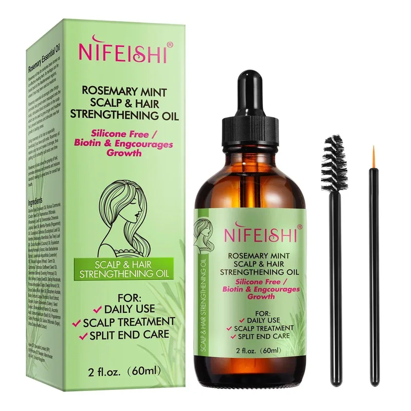 Олія Розмаринова NIFEISHI 100% Natural & Pure Rosemary Essential Oils для росту та живлення волосся 60 мл